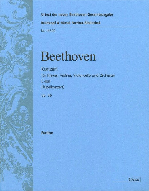 EDITION BREITKOPF BEETHOVEN LUDWIG VAN - TRIPELKONZERT C-DUR OP. 56 - PIANO, VIOLIN, CELLO, ORCHESTRA