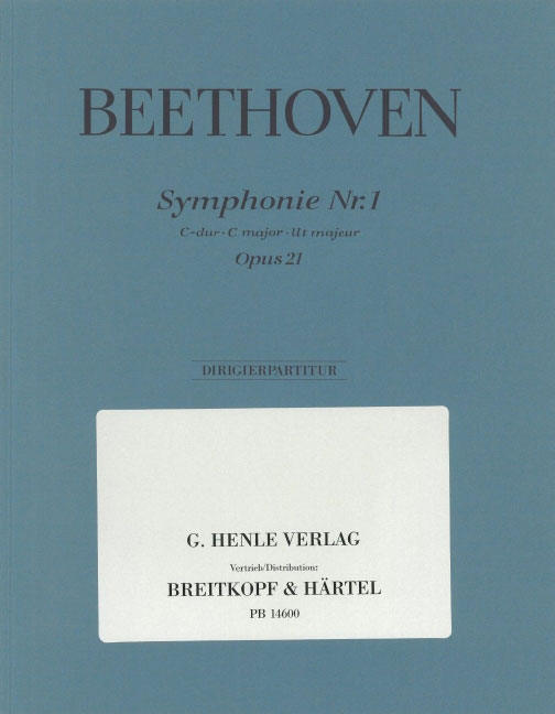 EDITION BREITKOPF BEETHOVEN LUDWIG VAN - SYMPHONIE NR. 1 C-DUR OP. 21 - ORCHESTRA
