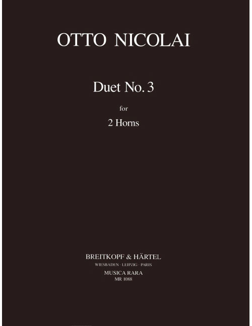 EDITION BREITKOPF NICOLAI - DUO NR. 3
