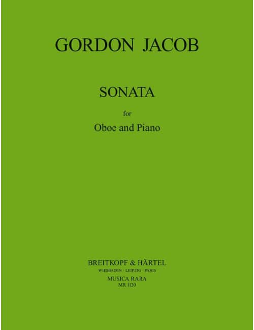 EDITION BREITKOPF JACOB - SONATA - HAUTBOIS ET PIANO