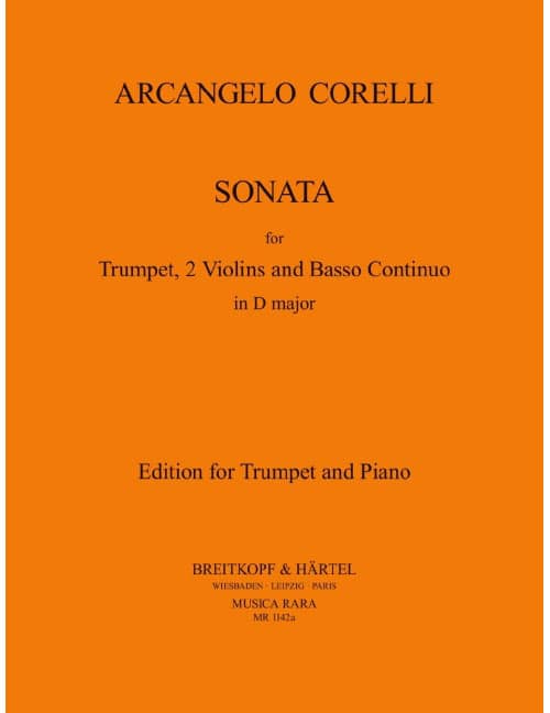 EDITION BREITKOPF CORELLI - SONATA IN D - TROMPETTE ET PIANO
