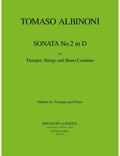 EDITION BREITKOPF ALBINONI - SONATA NR. 2 IN D - TROMPETTE ET PIANO