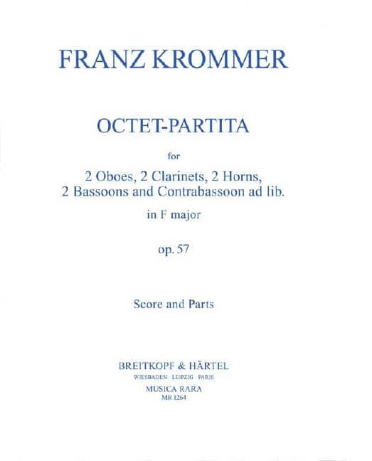 EDITION BREITKOPF KROMMER - OKTETT-PARTITA IN F-DUR OP. 57