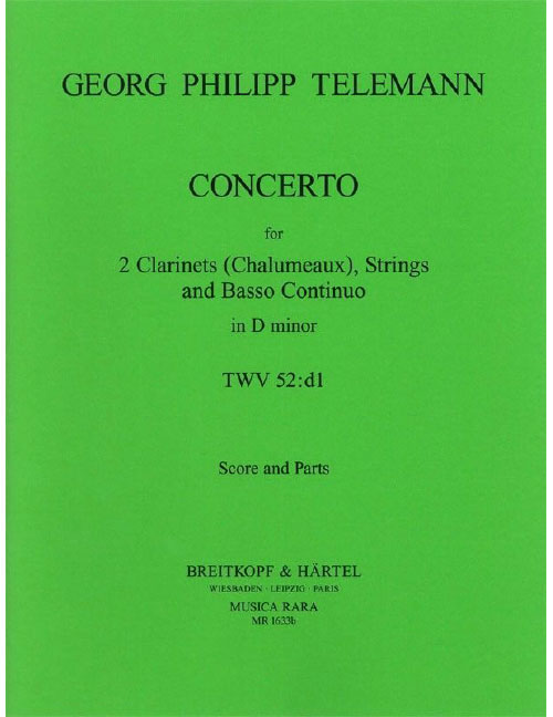 EDITION BREITKOPF Telemann - Concerto D-moll TWV 52:D1 TWV 52:D1