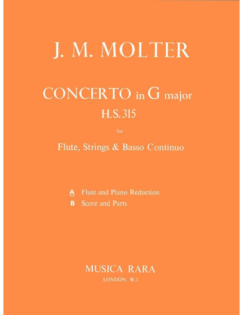 EDITION BREITKOPF Molter - Flötenkonzert In G-Dur - Flute, Strings Et Basso Continuo