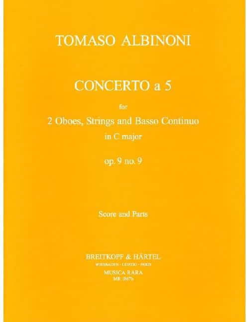 EDITION BREITKOPF ALBINONI - CONCERTO A 5 IN C OP. 9/9