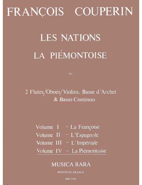 EDITION BREITKOPF Couperin - Les Nations