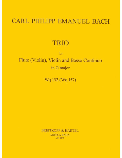 EDITION BREITKOPF Bach - Triosonate In G-dur WQ 152 WQ 152