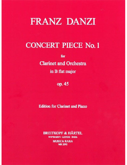 EDITION BREITKOPF Danzi - Konzertstück NR. 1 B-dur Op. 45 - Clarinette et Piano