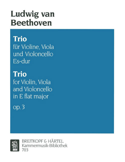 EDITION BREITKOPF BEETHOVEN L.V. - STREICHTRIO NR. 1 ES-DUR OP. 3