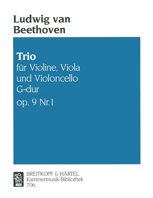 EDITION BREITKOPF BEETHOVEN LUDWIG VAN - STREICHTRIO NR. 2 G-DUR OP.9/1 - VIOLIN, VIOLA, CELLO