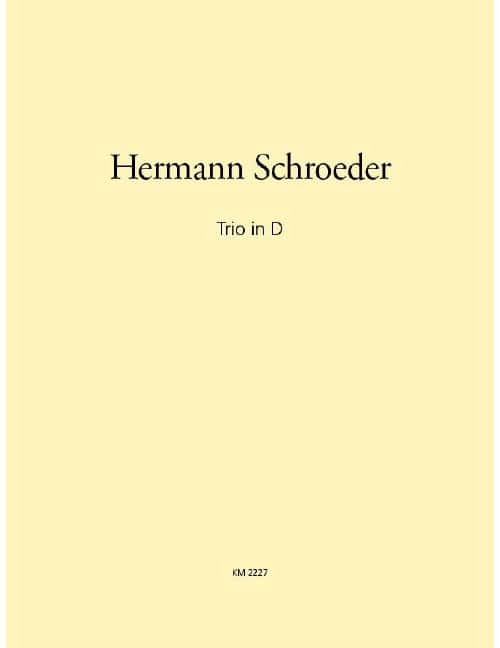 EDITION BREITKOPF SCHROEDER - TRIO IN D