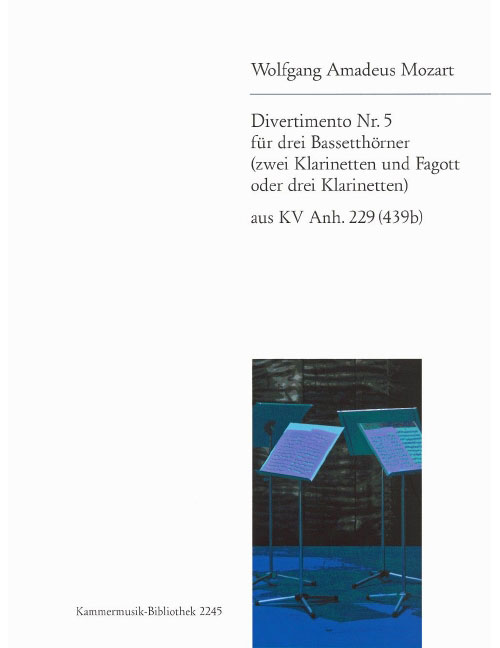 EDITION BREITKOPF MOZART W.A. - DIVERTIMENTO KVANH229(439B) NR.5