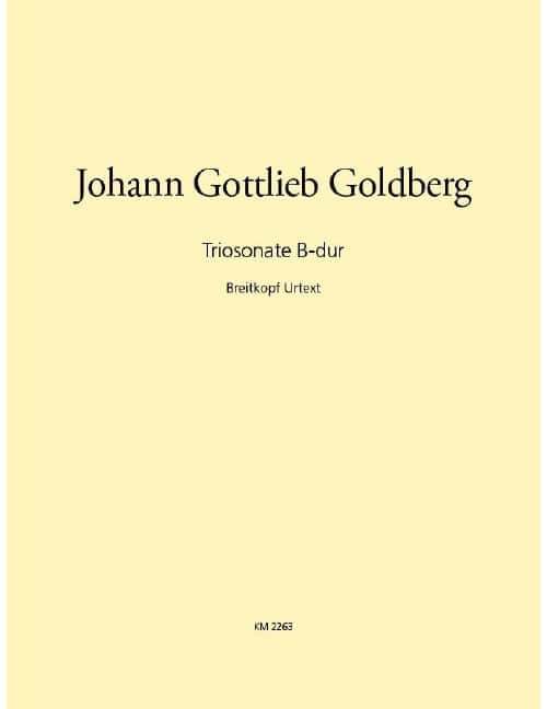 EDITION BREITKOPF GOLDBERG - TRIO SONATA IN BB MAJOR