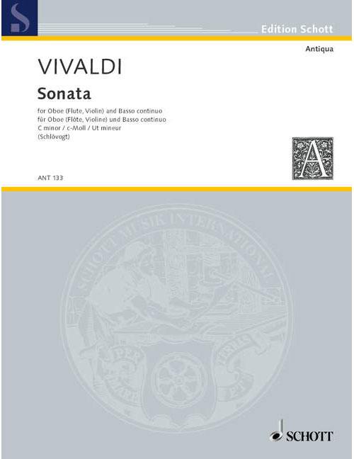 SCHOTT Vivaldi Antonio - Sonata C Minor RV 53 - Oboe And Basso Continuo
