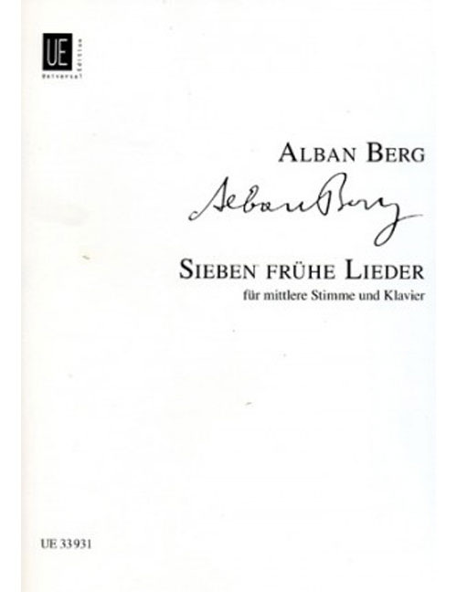 UNIVERSAL EDITION BERG - SEVEN EARLY SONGS - MEDIUM VOICE ET PIANO