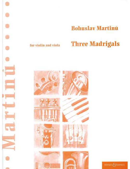 BOOSEY & HAWKES MARTINU - THREE MADRIGALS - VIOLON ET ALTO