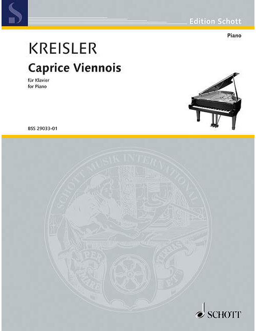 SCHOTT Kreisler - Caprice Viennois Op. 2 No. 2 - Violon et Piano