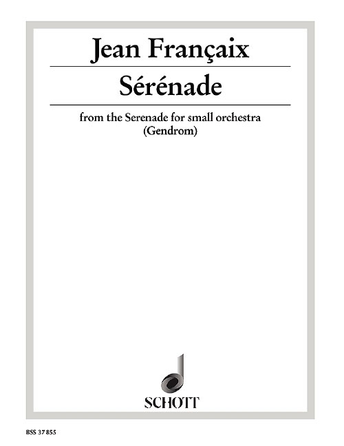 SCHOTT FRANAIX JEAN - SERENADE - CELLO AND PIANO