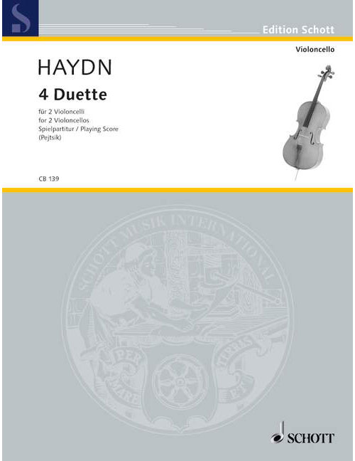 SCHOTT HAYDN JOSEPH - FOUR DUETS HOB. X + XII - 2 CELLOS
