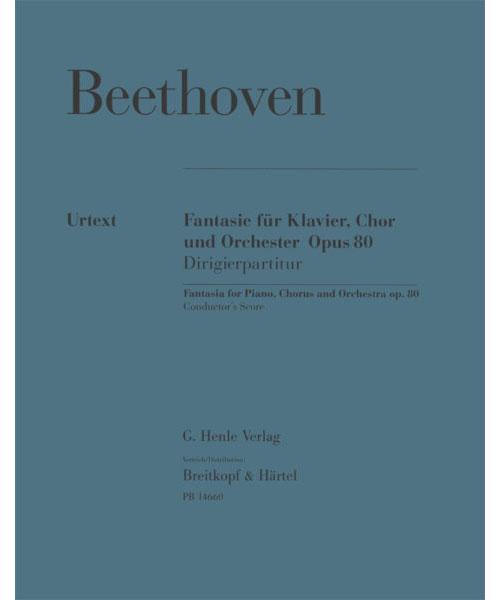 EDITION BREITKOPF BEETHOVEN - CHORAL FANTASIA IN C MINOR OP. 80 - PIANO, CHOEUR MIXTE ET ORCHESTRE