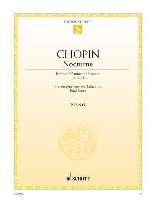 SCHOTT CHOPIN - NOCTURNE SI BÉMOL MINEUR OP. 9/1 - PIANO