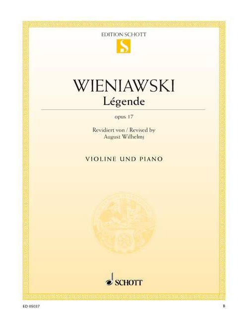 SCHOTT Wieniawski - Légende Op. 17 - Violon et Piano