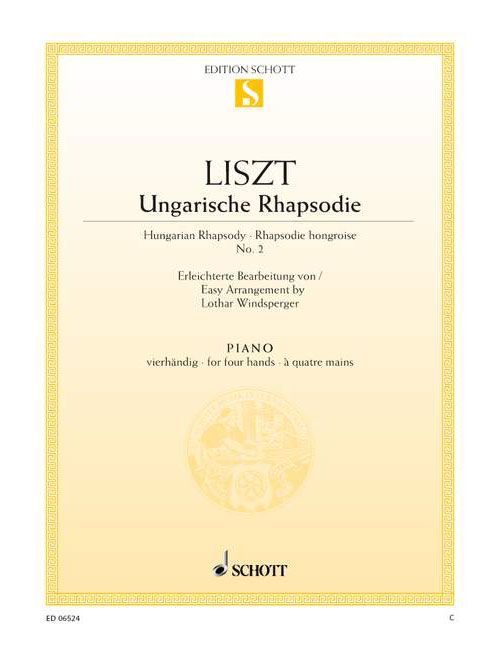 SCHOTT LISZT FRANZ - HUNGARIAN RHAPSODY - PIANO