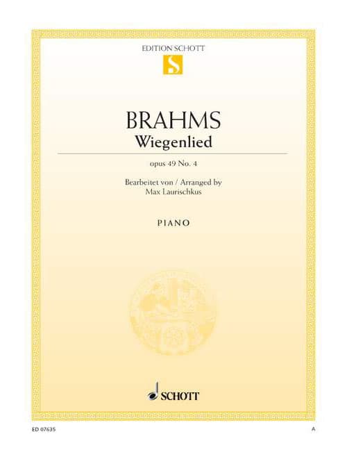 SCHOTT BRAHMS - LULLABY F MAJOR OP. 49/4 - PIANO