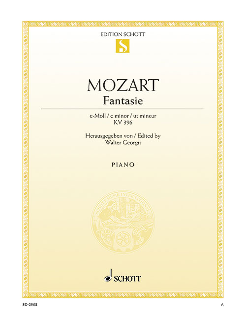 SCHOTT MOZART W.A. - FANTASIA N°19 C MINOR KV 396 - PIANO