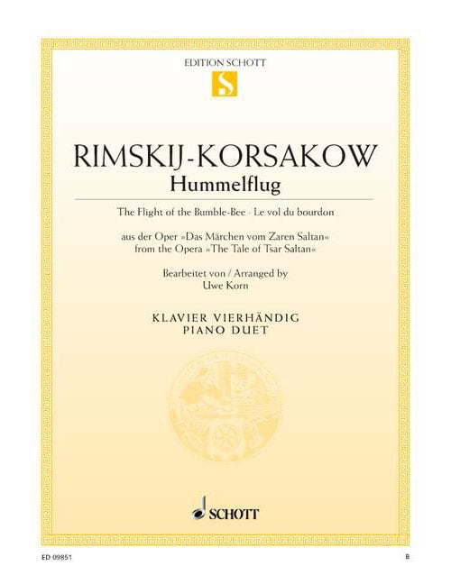 SCHOTT RIMSKY-KORSAKOV - LE VOL DU BOURDON - PIANO (4 HETS)