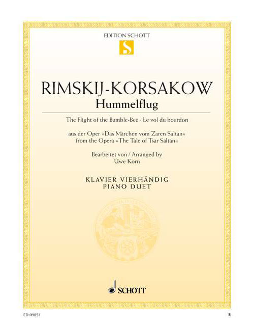 SCHOTT RIMSKY-korsakov - Le Vol Du Bourdon - Piano (4 Hets)