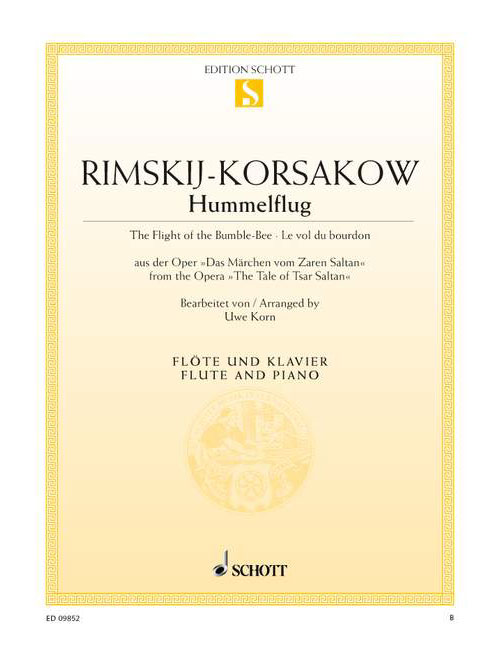 SCHOTT RIMSKY-KORSAKOV NIKOLAI - THE FLIGHT OF THE BUMBLE-BEE - FLUTE AND PIANO