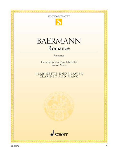 SCHOTT BAERMANN - ROMANCE - CLARINETTE ET PIANO
