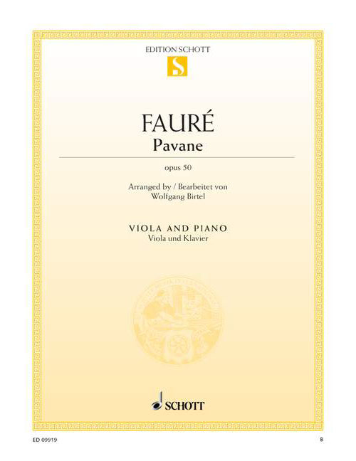 SCHOTT FAURE G. - PAVANE OP. 50 - PIANO