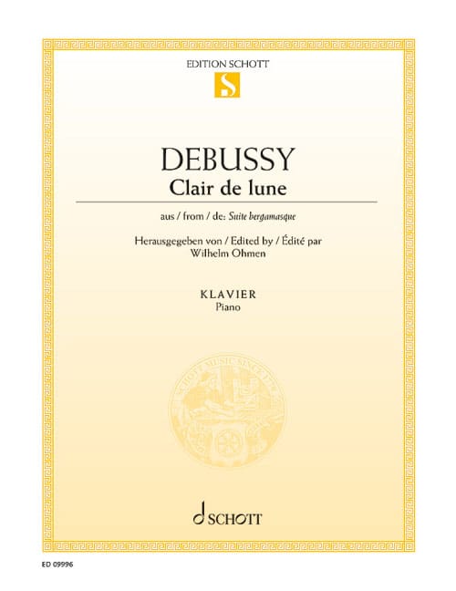 SCHOTT DEBUSSY - CLAIR DE LUNE - PIANO