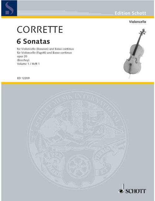 SCHOTT CORRETTE MICHEL - LES DELICES DE LA SOLITUDE OP.20 VOL.1 - CELLO (BASSOON) AND BASSO CONTINUO