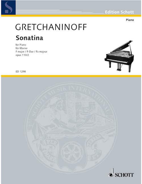 SCHOTT GRETCHANINOW - SONATINA OP. 110 - PIANO