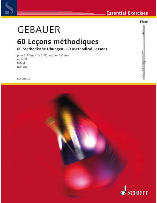 SCHOTT Gebauer - 60 Leçons Méthodiques Op. 31 - 2 Flutes