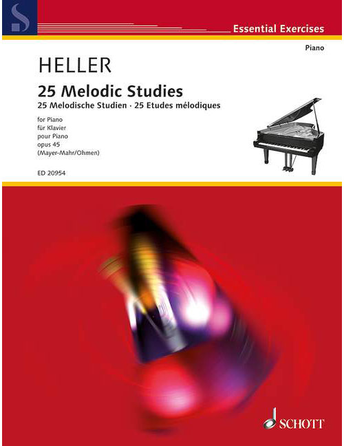 SCHOTT HELLER - 25 ÉTUDES MÉLODIQUES OP. 45 - PIANO