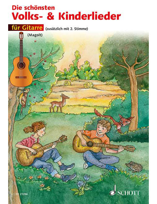 SCHOTT DIE SCHÖNSTEN VOLKS- UND KINDERLIEDER - 1-2 GUITARES