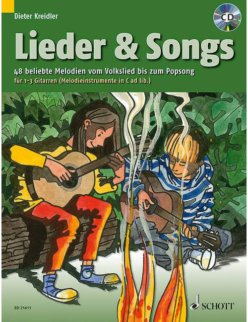 SCHOTT LIEDER & SONGS - 1-3 GUITARES (MELODY INSTRUMENTS IN C AD LIBITUM)