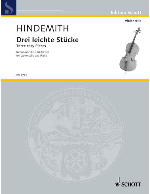 SCHOTT Hindemith - Trois Morceaux Faciles - Violoncelle et Piano