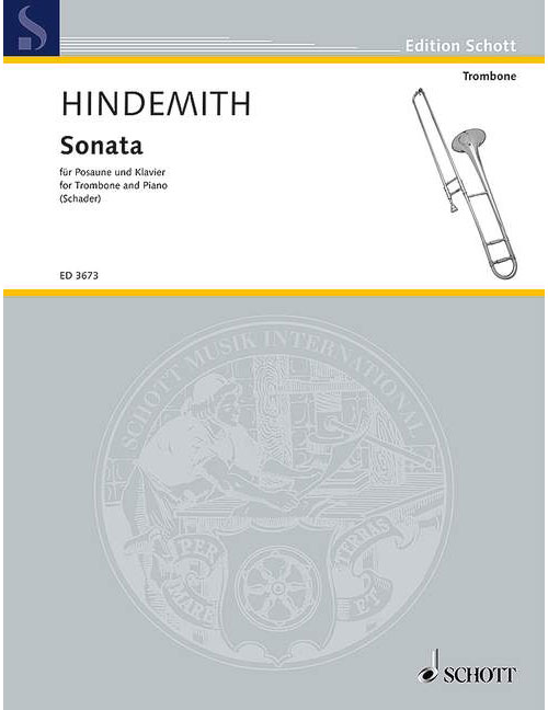 SCHOTT Hindemith - Sonata - Trombone et Piano