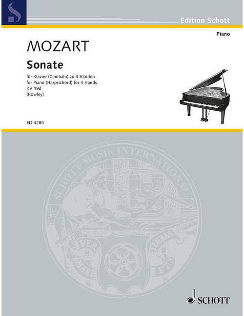 SCHOTT MOZART - SONATA IN C MAJOR KV 19D - CLAVECIN OU PIANO (4 HETS)