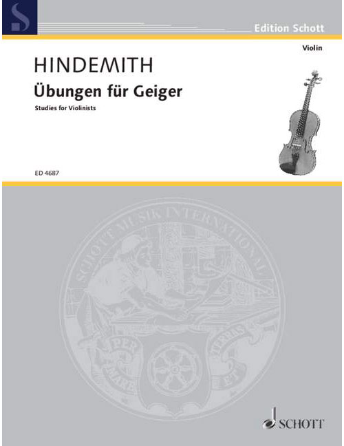 SCHOTT Hindemith - Studies For Violinists - Violon