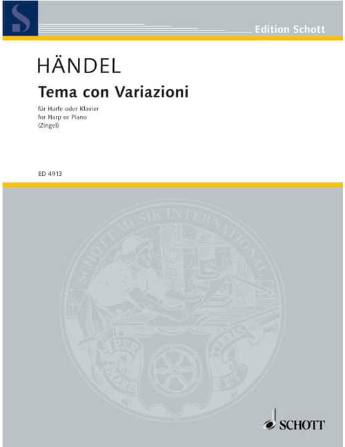 SCHOTT HÄNDEL - THEME AND VARIATIONS - HARP OU PIANO