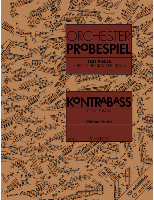 SCHOTT Test Pieces For Orchestral Auditions Double Bass - Double Bass