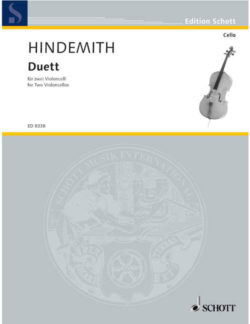 SCHOTT Hindemith - Duet - 2 Violoncelles