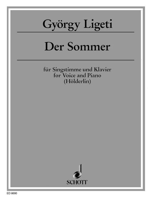 SCHOTT Ligeti - Der Sommer - Voice et Piano